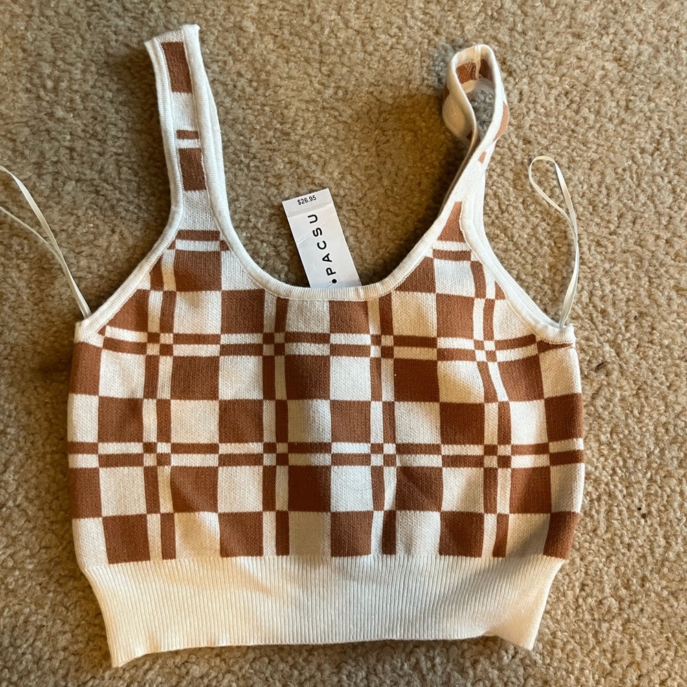 brown and white pacsun tank